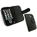 EMARTBUY SAMSUNG B5310 GENIO SLIDE WALLET CASE COVER WITH BUILT IN PHONE HOLDER BLACK
