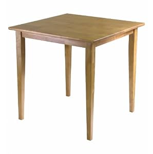 Winsome Wood Groveland Square Dining Table with Shaker legs, Light Oak Finish from Winsome Wood