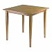 Winsome Wood Groveland Square Dining Table with Shaker legs, Light Oak Finish