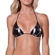Fox Racing Held Up Triangle Women's Top Swimsuit Swimwear w/ Free B&F Heart Sticker Bundle - Black