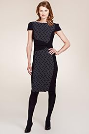 Per Una Slash Neck Aztec Print Ponte Dress