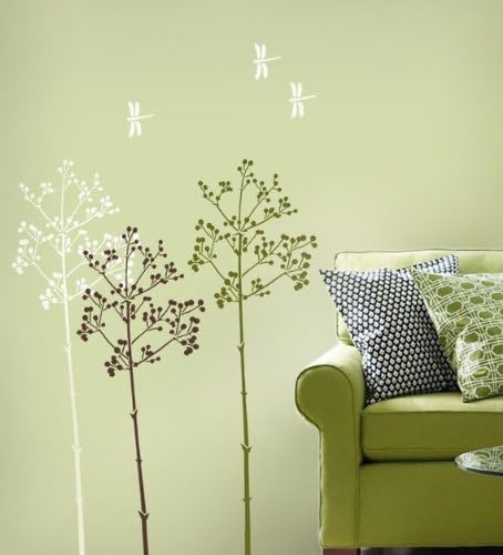 Large Stencil Going to Seed - Easy reusable wall stencils better than Decals