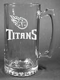 NFL Tennessee Titans Laser Etched 27oz Glass Beer Mug