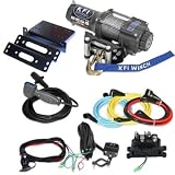 KFI Products SWCKT Winch Combo Package - A3000 KFI 3000lb Electric Winch And 100700 Winch Mount For 2008-11 Kawasaki Teryx