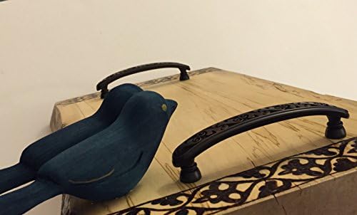 Natural Wood Decorative Coffetable Tray With Medieval Tunisian Woodburned Arabesque Design