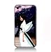 Anime Bleach Kuchiki Rukia Sword White Dress case for Iphone 5 black sidecover