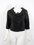 St. John womens black pailette rosette jacket 4
