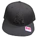 New England Patriots Black on Black Mitchell & Ness Throwback Fitted Cap / Hat