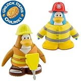 41cYSNDxlEL. SL160  Disney Club Penguin 2 Mix N Match Figure Pack   Firefighter and Construction Worker