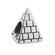 925 Sterling Silver Egyptian Pyramid Travel Scene Bead For European Charm Bracelets