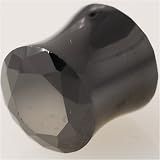 Single Blazing Ice CZ Saddle Plug: 0g Black