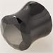 Single Blazing Ice CZ Saddle Plug: 0g Black