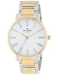 kate spade new york Womens 1YRU0221 Large Two Tone Roman Numerals Gramercy Watch