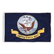 Valley Forge Nylon United States Navy Flag, measures 3-Foot x 5-Foot