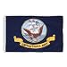 Valley Forge Nylon United States Navy Flag, measures 3-Foot x 5-Foot
