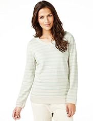 Indigo Collection Cotton Rich Striped Sweat Top