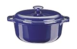 5-Quart Blue Porcelain Enameled Cast Iron Round Dutch Oven