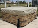 Square Soft Cap Spa Cover : 86 x 86 x 14 Khaki