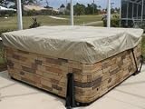 Square Soft Cap Spa Cover : 86 x 86 x 14 Khaki