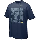 Nike Michigan Wolverines Navy Blue Print Plate T-shirt