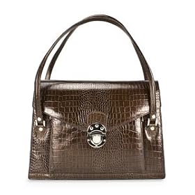 Buy Briefcase and Tote Marcella Croc-Embossed Leather in Cocoa by Day-Timer by Day Timer