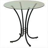 Erika Dining Table Metal Finish: Chocolate, Table Top: Wood - Espresso, Table Top Diameter: 30