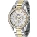 Fossil #ES2521 Unisex Two Tone Multi Function Crystal Accented Watch
