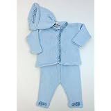 GITA BABY OUTFIT BLUE KNIT BY MODEST CHILDRENS CLOTHING 3/18 M