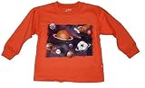 Wes & Willy Long Sleeve Ball Universe Tee, Rust Orange
