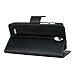 kwmobile Elegant Synthetic Leather case for The Huawei Ascend G610 with Magnetic Fastener and Stand Function in Black