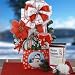 Snowflakes On Whiskers Cat Gift Basket : Basket Theme GET WELL SOON : Bow Style Elegant Hand Tied Bow