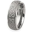 Tungsten Carbide Ring with Celtic Knot Design (8.0 mm) - Sizes 7-13