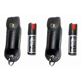2 Police Magnum OC17 Keychain Mace Red Pepper Spray w/ UV Dye - 1/2oz Soft Cases