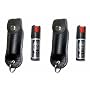 2 Police Magnum OC17 Keychain Mace Red Pepper Spray w/ UV Dye - 1/2oz Soft Cases
