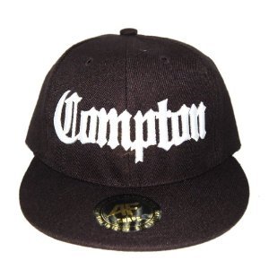 AF Snaps Compton City Snapback Hat Cap - All Black