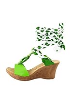 Dolceamore Sandalias de cuña (Verde / Blanco)