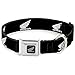 Buckle-Down Seatbelt Buckle Dog Collar - HONDA Motorcycle Logo Black/White - 1
