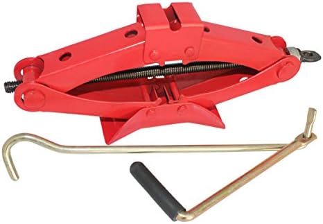 Azshine RustProof 2 Tonne Car Van Scissor Wind Up Jack Lift with Chromed Crank Speed Handle