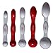 CLEARANCE SALE Double Ended Measuring Spoons -- Measure 2 Ingredients Simultaneously - The Flat Base on the Spoons Allow You to Prepare Ingredients in Advance Without Spilling.