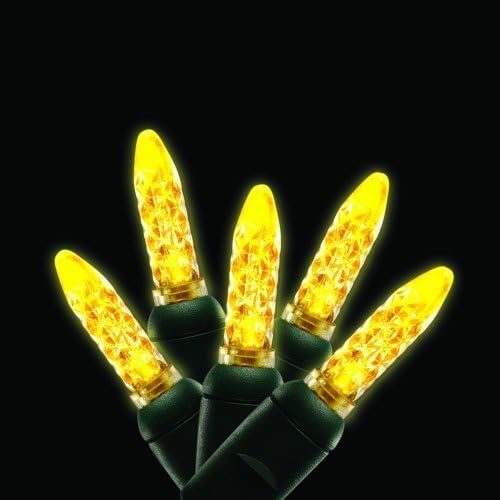 Holiday Light Express M5-50L-Yellow M5 LED Christmas Lights 50L Yellow