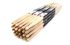 On-Stage Sticks Selected Maple Drumsticks: 12 Pairs of 7A Wood Tip Drum Sticks
