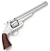 M1869 Schofield Revolver with Nickel Finish Frame - Replica of Classic Old West Pisto...
