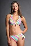 Pink Plaid Bow Briefs by Shoshanna