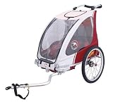 Blue Bird 2-in-1 Kinderanh�nger Jogger + Einsitzer + ungefedert + Bordeaux Grau Beige + ALUMINIUM + Modell 2011