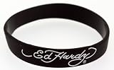 Ed Hardy Silicone Bracelet Wristband - Black