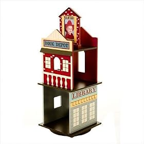 Levels of Discovery Wild West Revolving Bookcase Multi-color