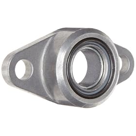Spyraflo HF2-375-P Self-Aligning, High Performance Teflon-Bronze Bearing With Aluminum 2-Bolt Hole, 3/8" Inner-Diameter Housing-Flange