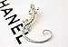 DDU(TM) 1Pcs Silver- Cool Punk Bone Clip Artificial Pearl Pierce Gecko Earring Ear Stud Decoration (D)