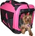 Pet Supplies : Pink Pet Soft Crate/Carrier for Travel, Indoor and Outdoor *Small*