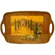 Tuscany Vineyard Themed melamine tray with handles 15.5 by 11 inches